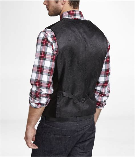 Lyst - Express Velvet Vest in Black for Men