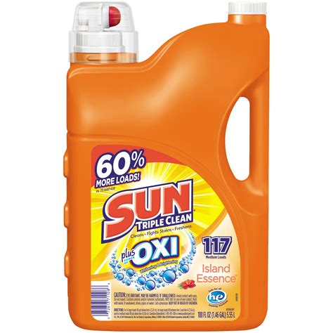 Sun Island Essence Plus Oxi HE Liquid Laundry Detergent 117 Loads - Shop Detergent at H-E-B