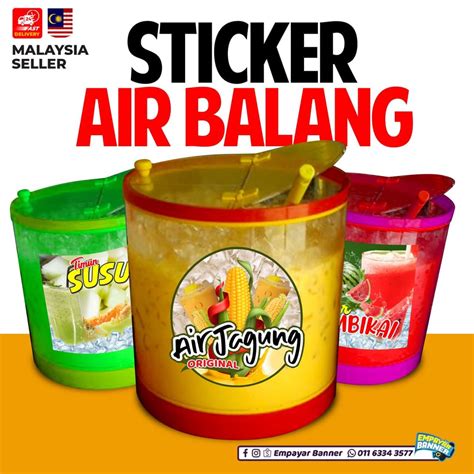 Banner air balang | Sticker Balang air Jus Buah