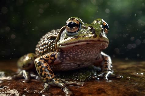 Premium AI Image | Frog in the rainforest Wildlife scene from tropical ...