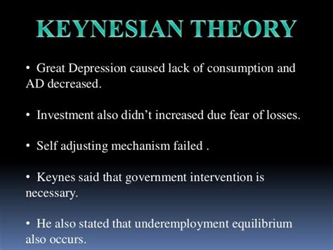 The Great Depression of 1930's: Classical vs Keynes