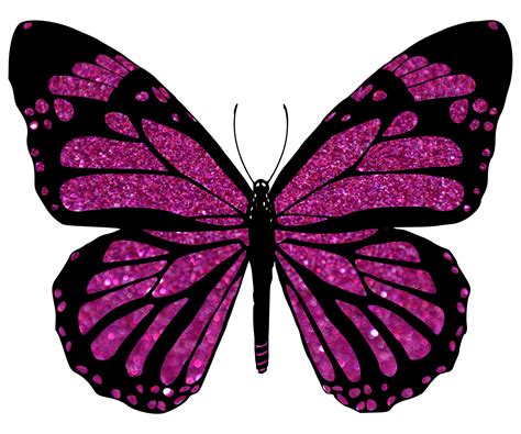 pink glitter butterfly design 24134730 PNG