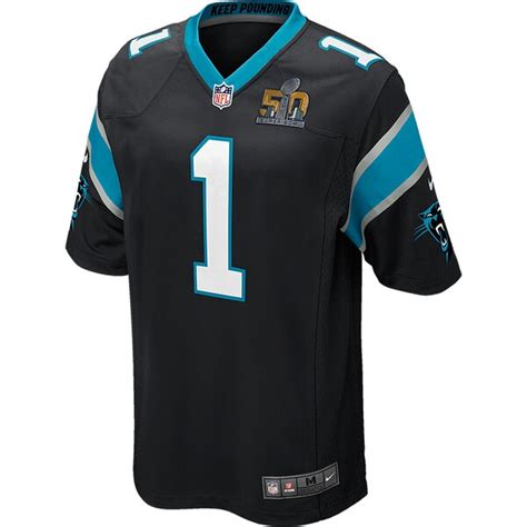 Youth Carolina Panthers Cam Newton Nike Black Super Bowl 50 Bound Game ...