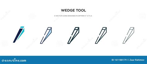 Wedge Tool Icon in Different Style Vector Illustration. Two Colored and Black Wedge Tool Vector ...