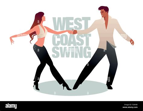 Young couple dancing swing. West Coast Style Stock Vector Image & Art ...