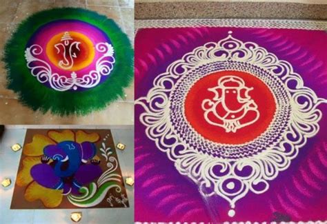 Ganesh Chaturthi Ganpati Rangoli Design For Diwali 2019