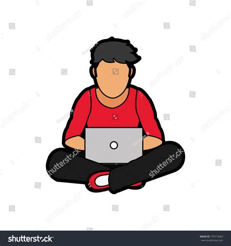 Boy Laptop Design Stock Vector (Royalty Free) 779713963 | Shutterstock