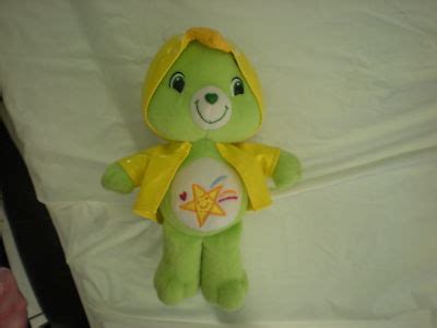 CARE BEARS OOPSY BEAR YELLOW PLUSH 9" RAIN JACKET STAR | #135054779