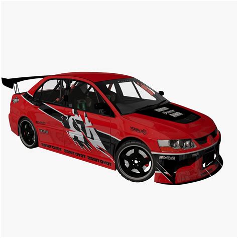 Tokyo Drift Mitsubishi Evo 3D Model $79 - .fbx .obj .max - Free3D