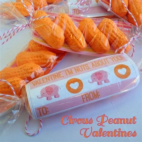 Valentine DIY: "Nuts About You" Circus Peanut Valentines {free printable}
