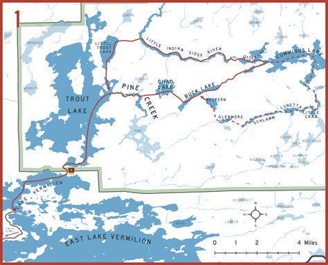 Boundary Waters Canoe Area Map Full