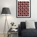 Red Geometric Art Print, Dark Red Pattern Wall Art, Geometric Art Shapes, Apartment Aesthetics ...
