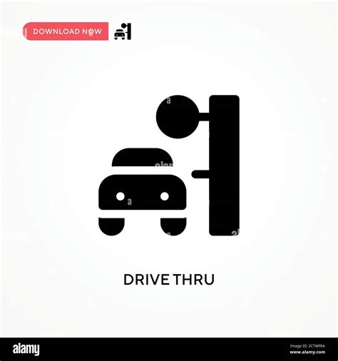 Drive thru vector icon. . Modern, simple flat vector illustration for web site or mobile app ...