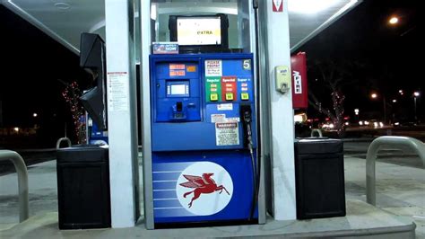 Mobil Gas Pump With TV - YouTube