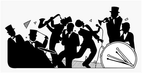 Rock Band Silhouette Clipart - Big Band Clip Art, HD Png Download ...