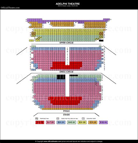 Adelphi Theatre London seat map and prices for Back to the Future the Musical