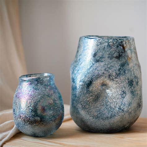 Blue Bubble Hand Blown Glass Vase – RusticReach