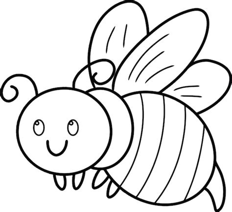 Premium Vector | Cute bee coloring book