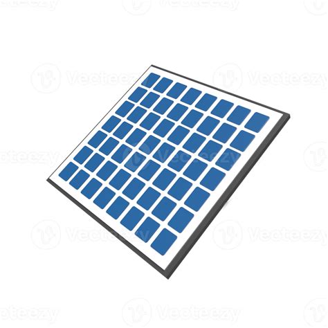 solar panels 3d model cartoon style. render illustration 8479978 PNG