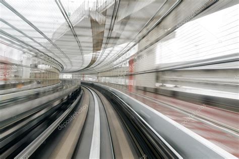 Speed train moving through tunnel Stock Photo by ©leungchopan 108974882