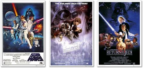 Amazon.com: Set Of 3 - Star Wars Original Classics Movie 24x36 Poster ...