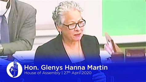 Hon. Glenys Hanna Martin - 27 April 2020 | The contribution of Hon. Glenys Hanna Martin to the ...