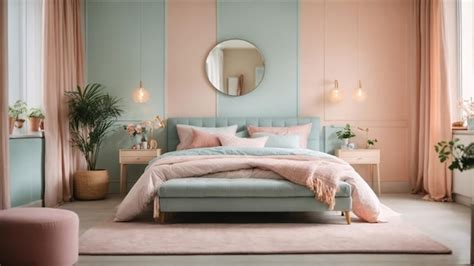 Premium AI Image | Minimalist Pastel Bedroom