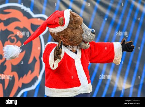 December 24, 2022 - Chicago Bears mascot Staley dances during football ...