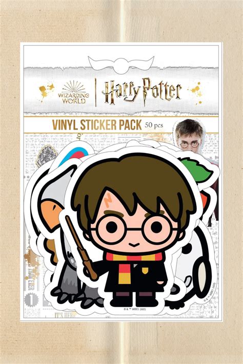 Harry Potter Vinyl Stickers - Chibi Charms - 50 Count - Paper House ...