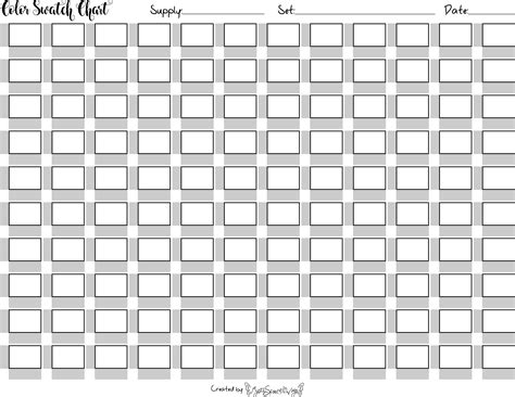 Printable Blank Color Swatch Chart - Customize and Print