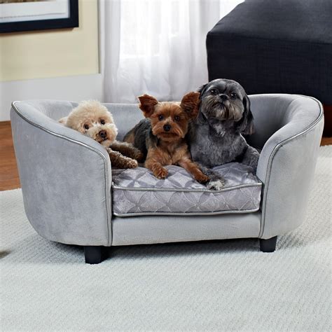 Amazon | Enchanted Home Pet Quicksilver Pet Sofa Bed, 34 by 3 by 15.5 ...