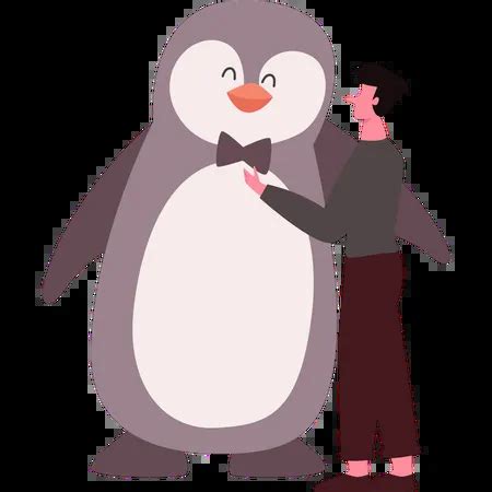 Best Boy is taking care of penguin Illustration download in PNG ...