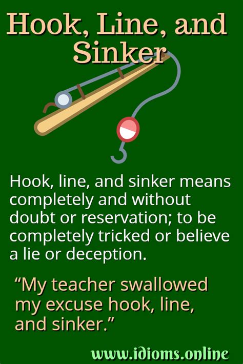 Hook, Line, and Sinker | Idioms Online