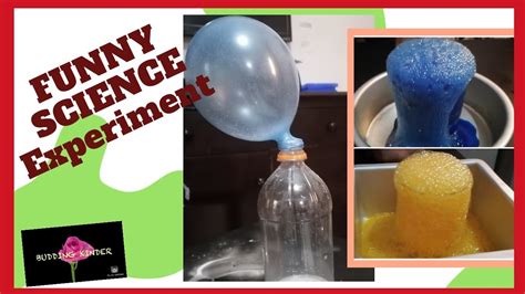 Baking soda and vinegar volcano experiment | balloon inflating | with ...