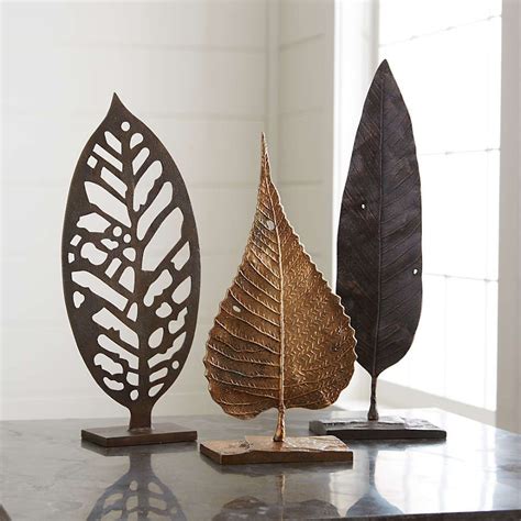 Metal Leaf Sculptures | Crate and Barrel Canada | Home decor accessories, Decor, Unique home ...