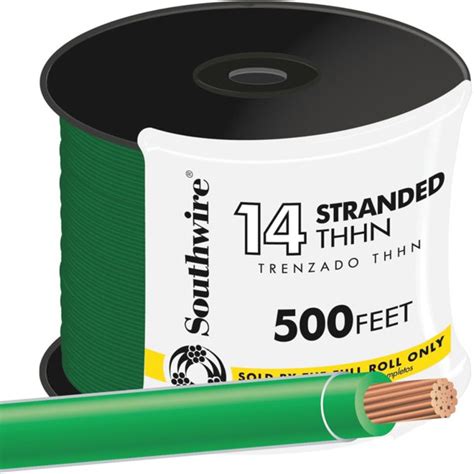 Southwire 500 Ft. 14 AWG Stranded Green THHN Wire 22959158 - Walmart ...