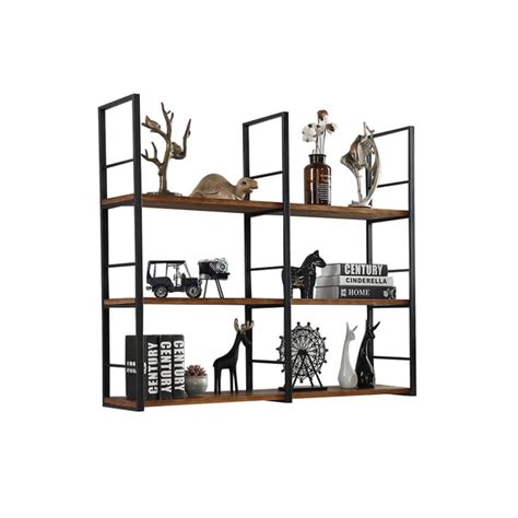 Walnut Wall-Mounted Shelving in Solid Wood | Homary