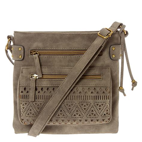 Grey Studded Crossbody Purse | Claire's US