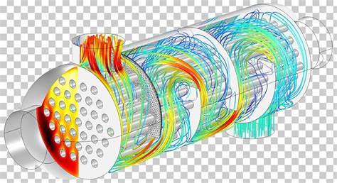 Heat Transfer Shell And Tube Heat Exchanger Simulation PNG, Clipart ...