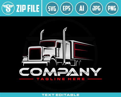 Semi Truck Company Logo Design