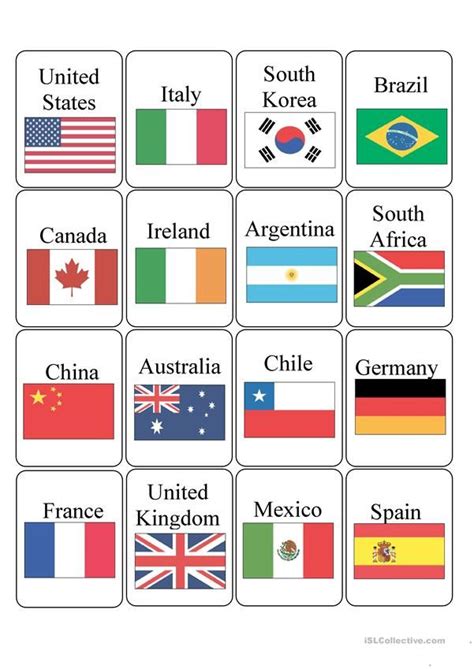 Free Printable World Flags With Names