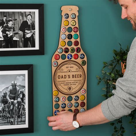 Personalised Beer Bottle Wall Art for the Home Beer Cap - Etsy