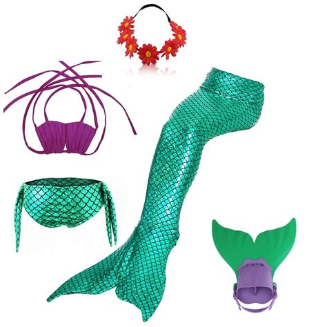 Aliexpress.com : Buy swimming swimmable green mermaid tail monofins ...