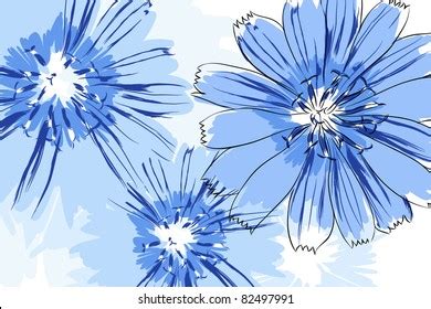 Beautiful Vector Flowers On White Background Stock Vector (Royalty Free) 82497991 | Shutterstock