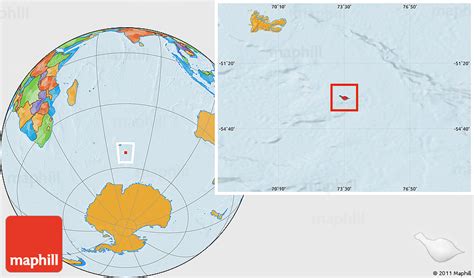 Political Location Map of Heard Island and McDonald Islands