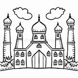 Mosque Coloring Stock Illustrations – 3721  sketch template