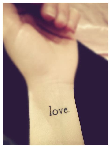 My typewriter font LOVE. wrist tattoo | Inked | Pinterest