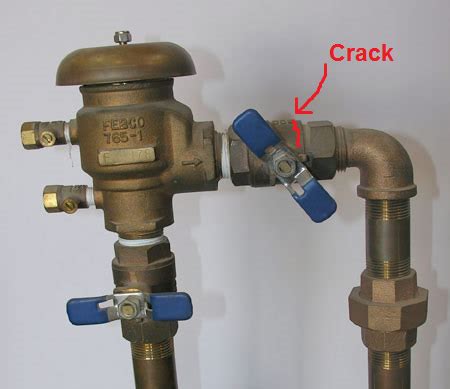 plumbing - Can I repair this crack in my sprinkler backflow preventer? - Home Improvement Stack ...