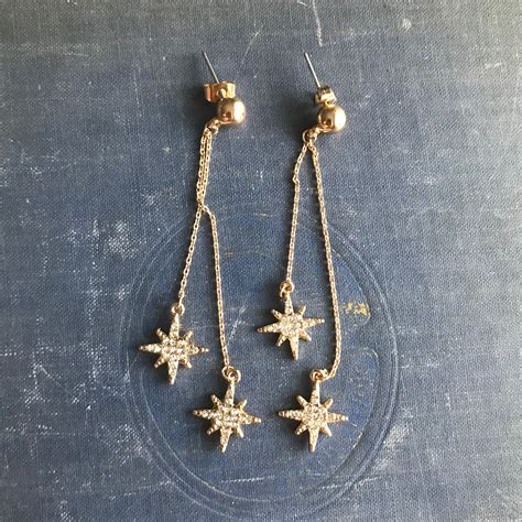 Celestial EarringsStar Earrings DangleCelestial | Etsy