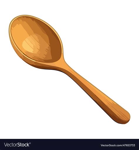 Wooden spoon kitchen essentials Royalty Free Vector Image